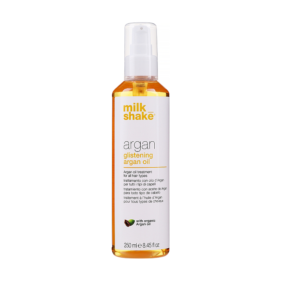 Арганова олія milk_shake Argan Glistening Argan Oil для глибокого відновлення та блиску всіх типів волосся, 250 мл